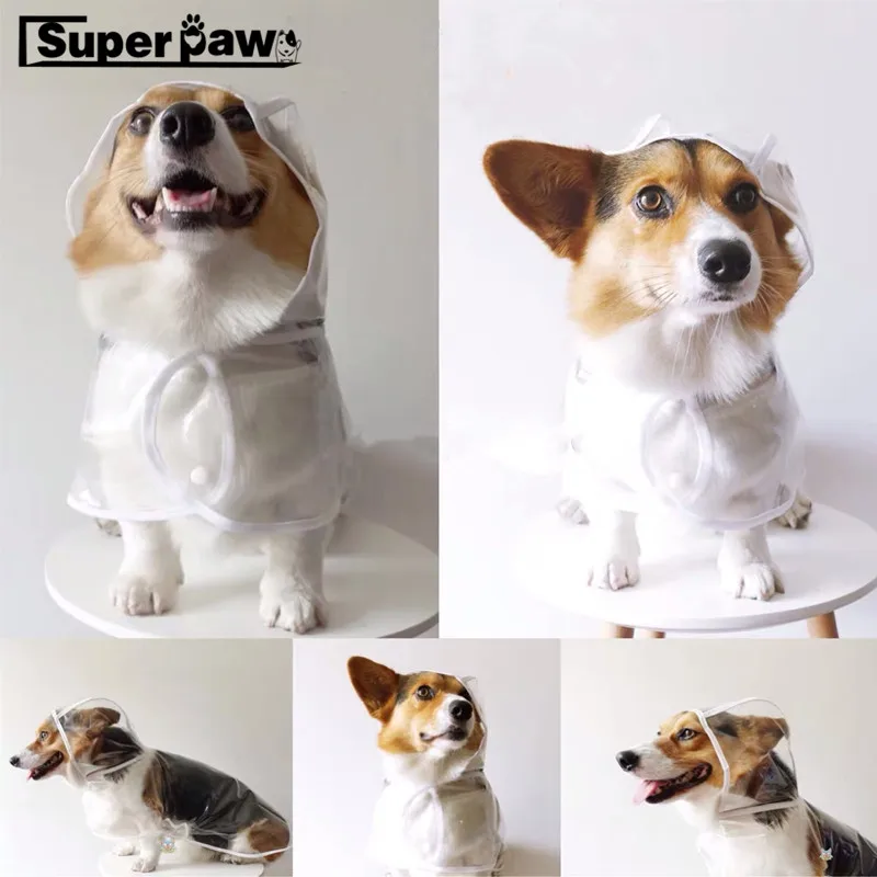 

Waterproof Dog Puppy Raincoat Transparent Rain Coat Pets Raincoats For Small Dogs Pet Clothes Chihuahua Yorkshire GGC21