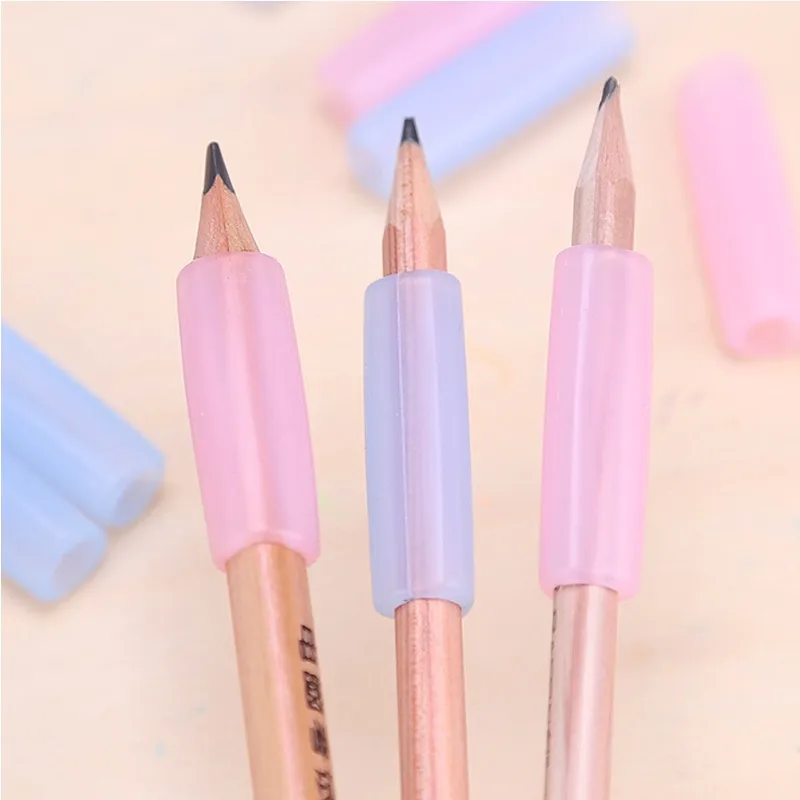 

2Packs 6Pcs Colored Rubber Pencil Holding Helper Pen Holder School Students Topper Cap Soft And Safety Deli 0492