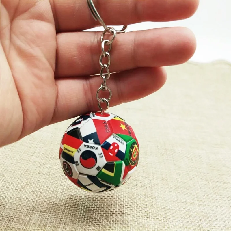 

3D Sports Football National Flag Key Chains Party Souvenirs Keyring for Men Soccer Fans Keychain Car Holder Pendant Couple Gift