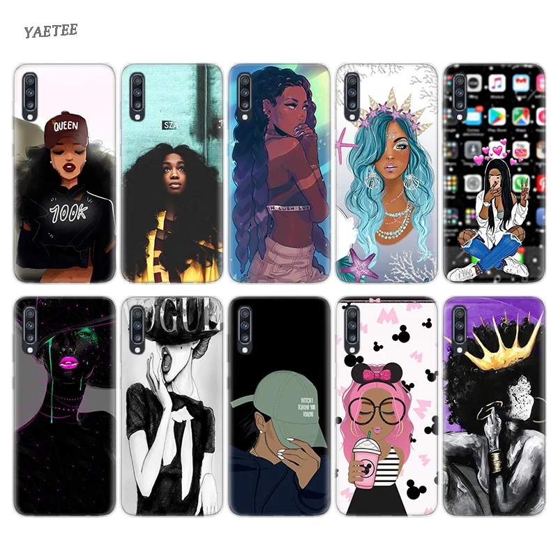 

Afro Girls Black Women Art Case For Samsung Galaxy S10 Plus M30 A50 A30 A70 A40 A40S M20 M10 A10 A20 A60 A80 A90 A20E Cover