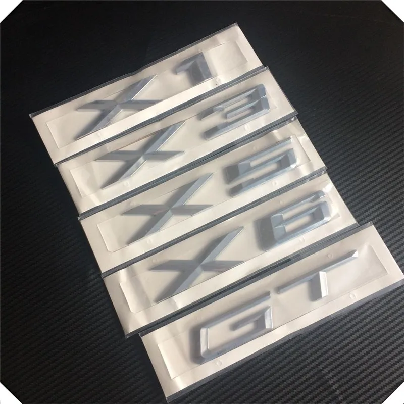 

New Car Styling 3D ABS Chrome Silver Black X1 X3 X5 X6 GT Rear Boot Auto Sticker Emblem Badge