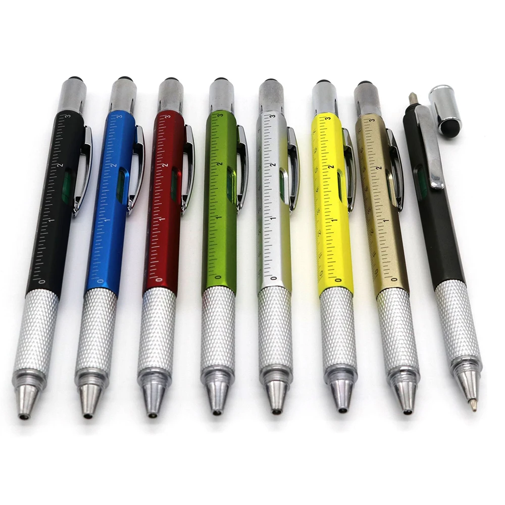 

7 Colors Novel Multifunctional Screwdriver Ballpoint Pen Touch Screen Metal Gift Tool School Office Supplie Stationery Pen