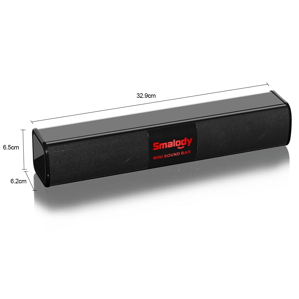 Smalody высокое мощность 10 Вт Портативный беспроводной Bluetooth динамик стерео мини Саундбар цветной светодиодный дисплей с микрофоном USB TF Card Reader