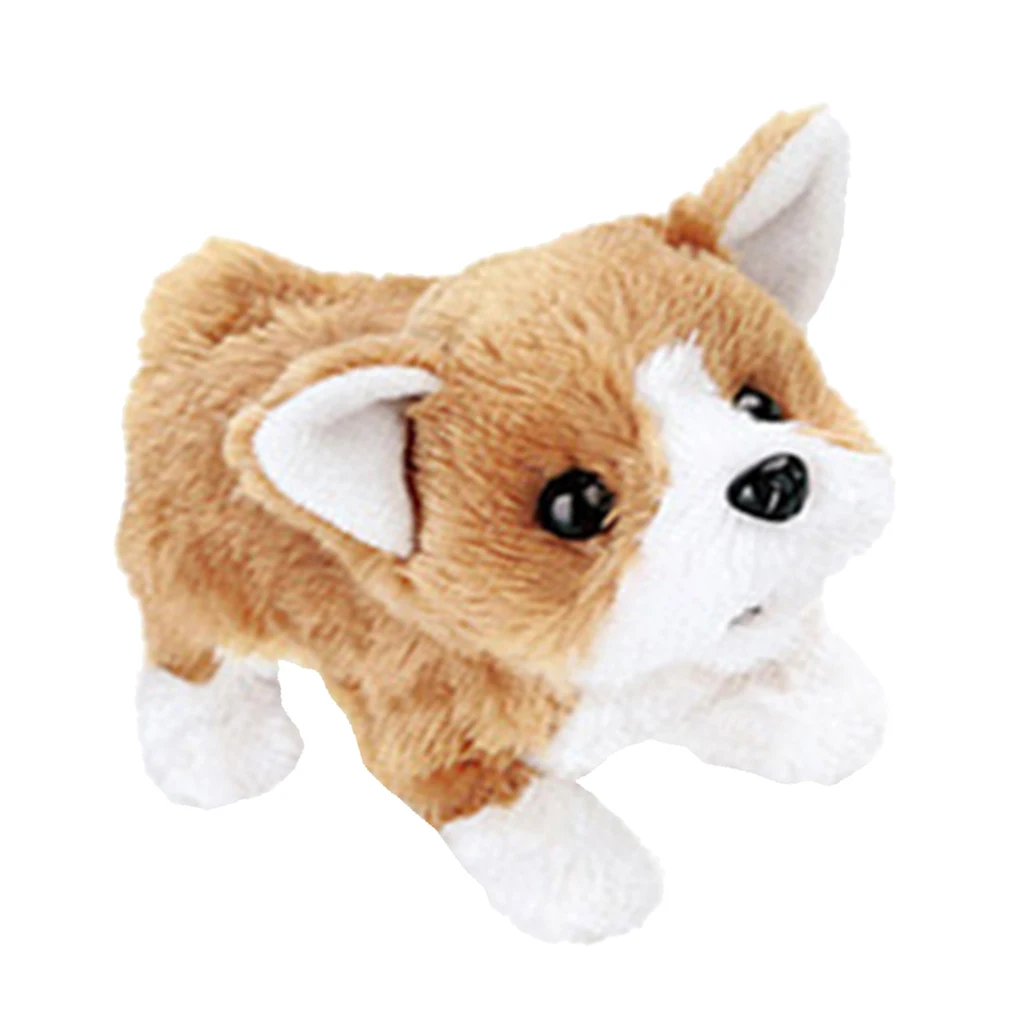 Smart Electronic Interactive Puppy Dog Pet Soft Plush Animal Robot Kids Baby Toys Walks & Barks Wag Tail Jump - Welsh Corgi