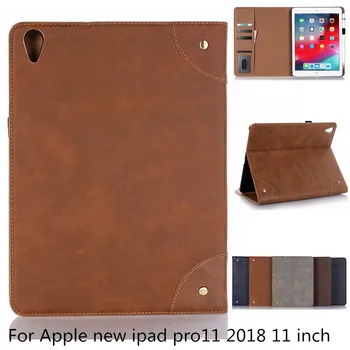 

Case For iPad Pro 11 2018 Premium Matte PU Leather Business Folio Stand Pocket Auto Wake Smart Cover for New iPad Pro 11 2018