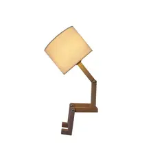 Простой энергосбережения современной семьи Популярные энергосбережения белый кукол людей деревянный ткань настольная лампа