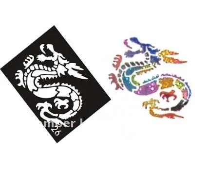 100pcs Airbrush Glitter Tattoo Stencil Woman Girl Kids Drawing Template Small Cute Flower Butterfly Cartoon Henna Tattoo Stencil