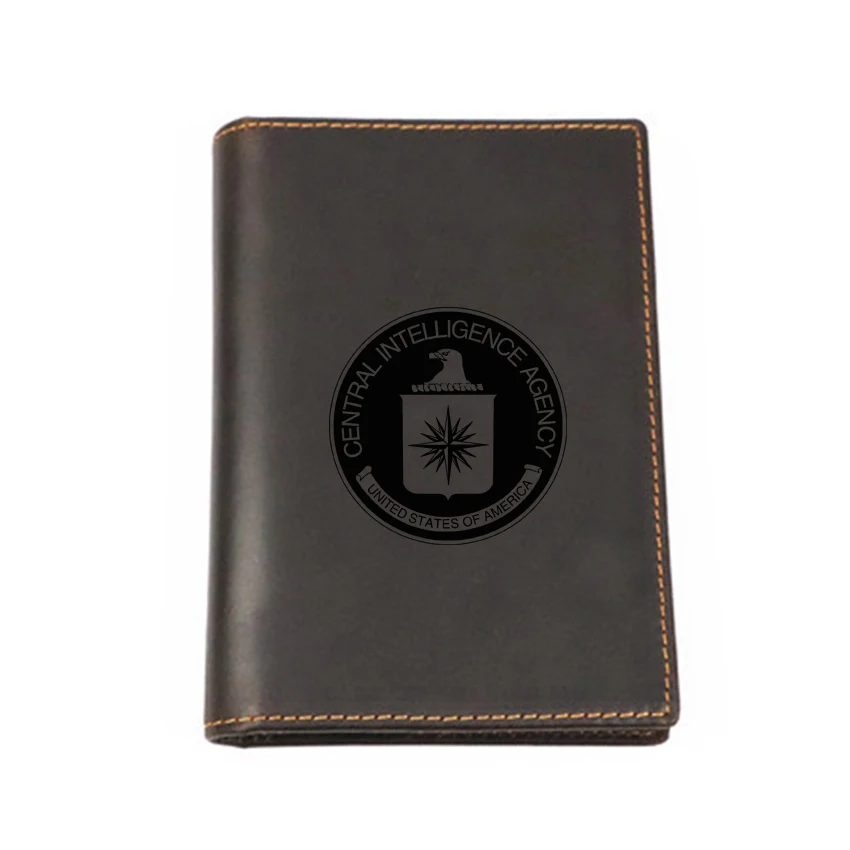 

CIA Travel Accessories Engraved Leather Passport Cover Functional Card wallet Travel Cover Engrave Name Passport Cover