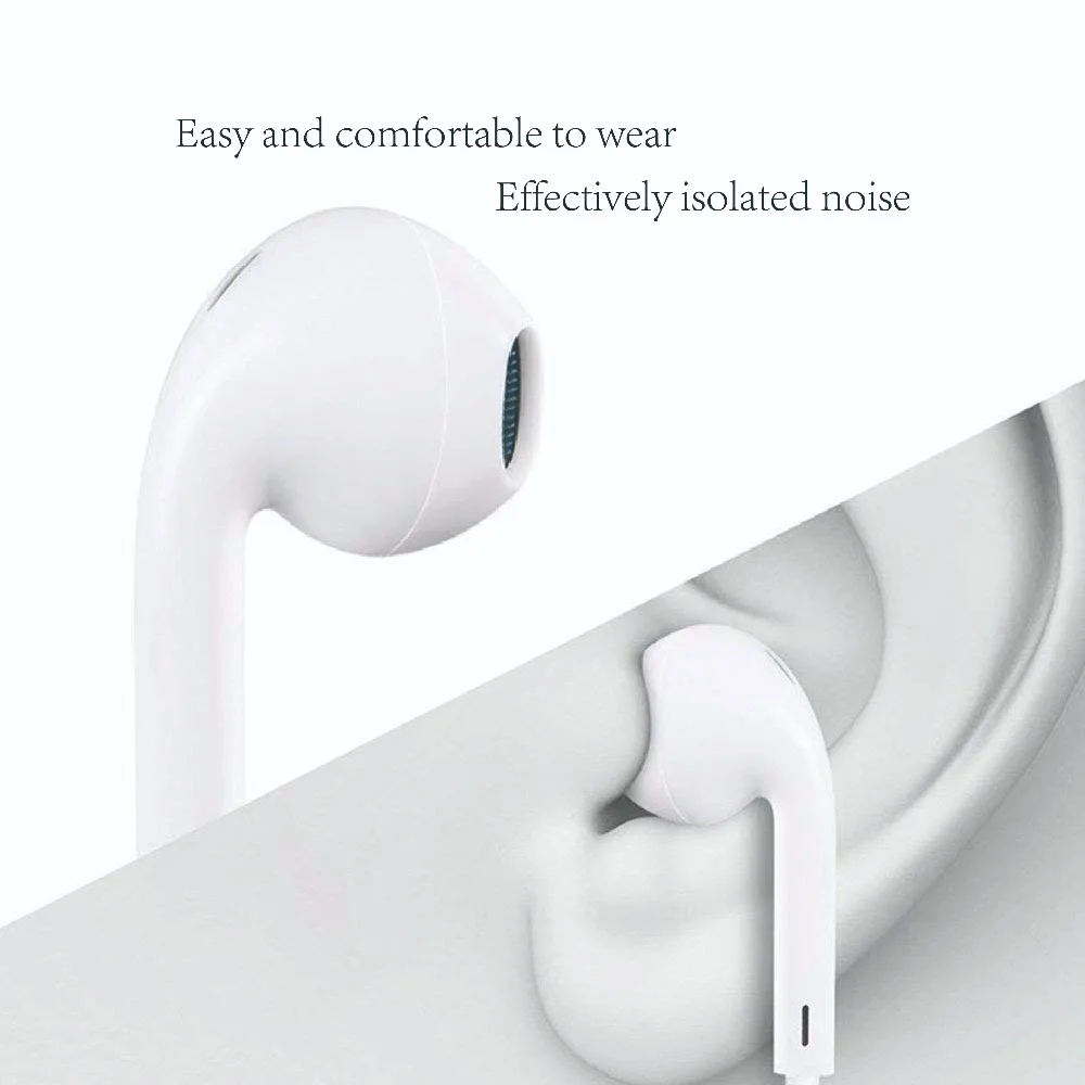 100 шт проводной светильник наушники для iPhone 7 8 8P X XR XS Max hi-fi звук в уши стерео наушники с микрофоном и громкостью