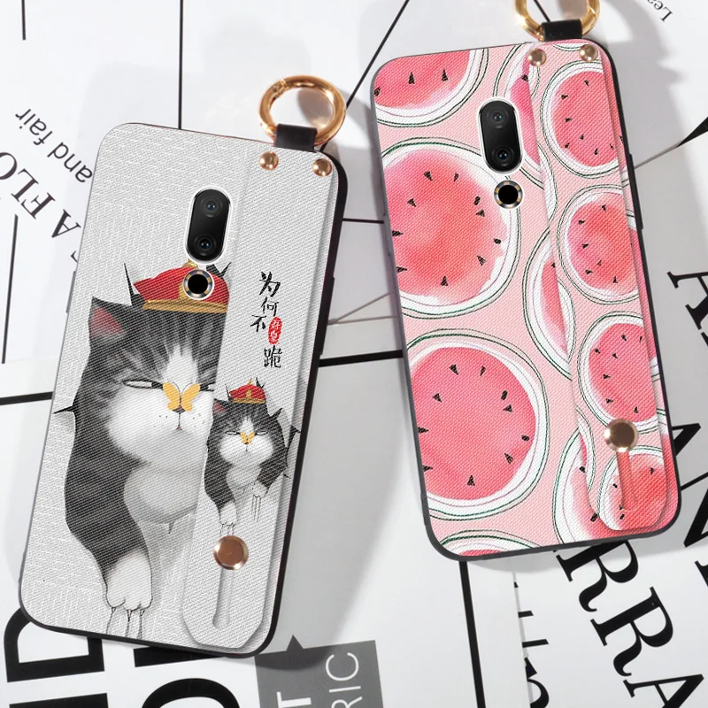 

Retro Painting Fruit Phone Case For Meizu V8 Pro X8 M8 Mote Case For Meizu 15 16 th Plus 16X M15 15 Lite Strap Back Cover