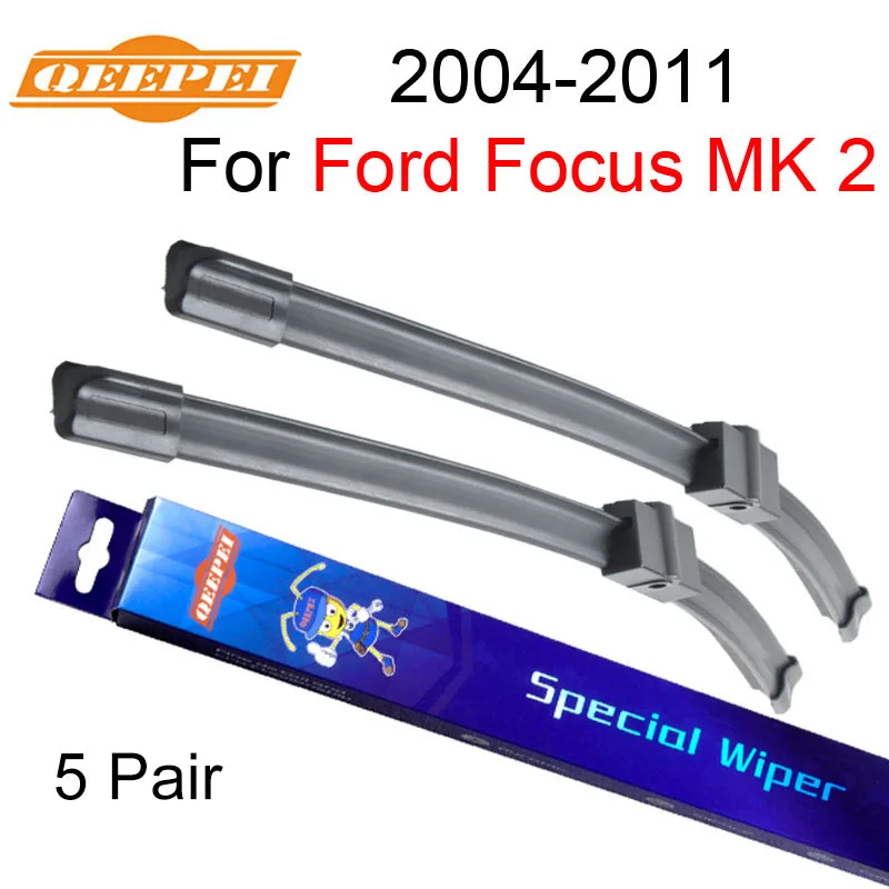 Qeepei 5Piar Wiper Blades For Ford Focus 2 2004 2005 2006 2007 2008