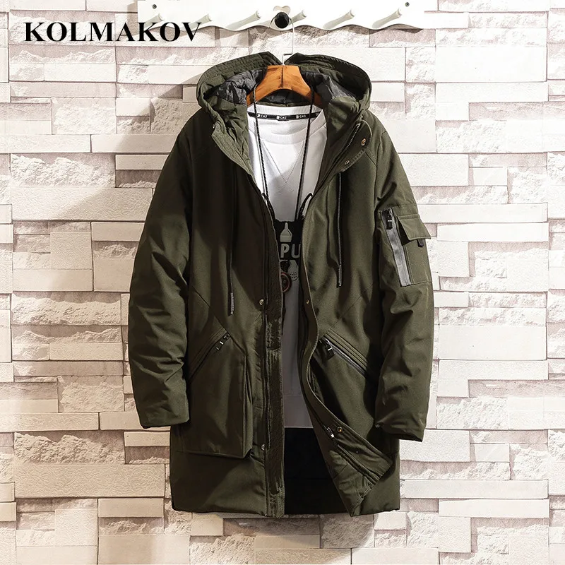 

KOLMAKOV 2018 New Brand Men's Parkas Coat for Men Casual Solid Outwear Men Plus Size 4XL, 5XL, Thick Winter Overcoats Parka Male