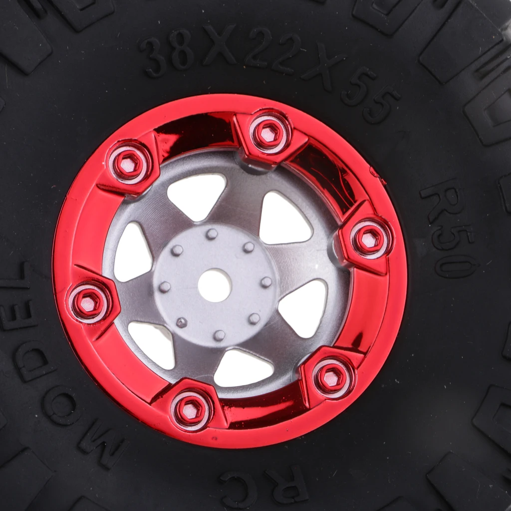 MagiDeal 1:12 RC Truck Crawlers 100mm Rubber Tires Tyres with Wheel Hex 4x for Wltoys 12428 12423 FY01 FY02 FY03