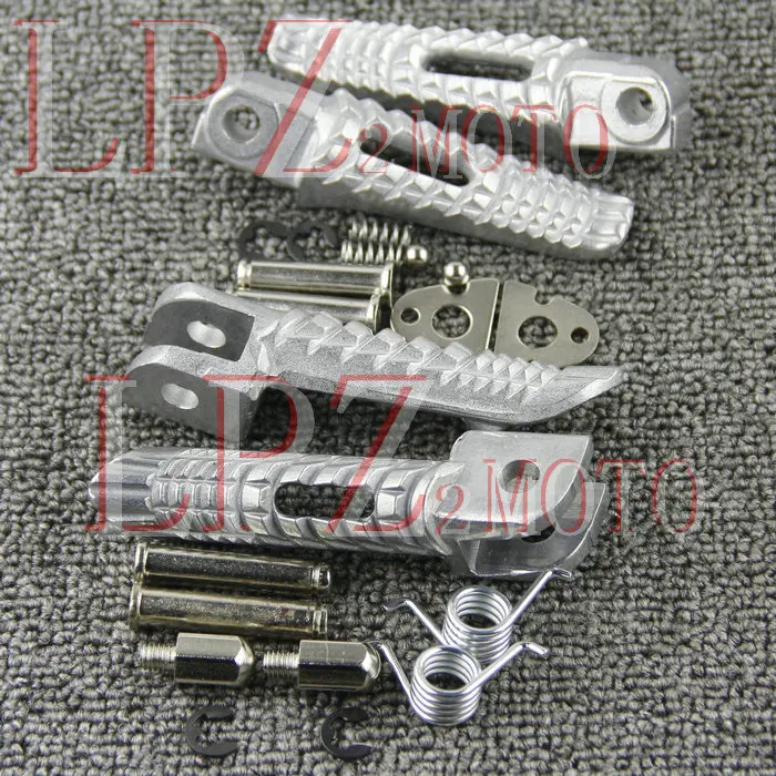 

Motorcycle Front / Rear Footrests Foot pegs For SUZUKI GSXR600/750/1000 K1 K2 K3 K4 K5 K6 K7 K8 K9 Silver pedal pedal