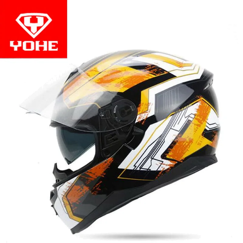 Летняя Новинка YOHE полное покрытие двойные линзы мотоциклетный шлем YH-967 Полный лица мотоциклетные шлемы из ABS и PC линза козырек