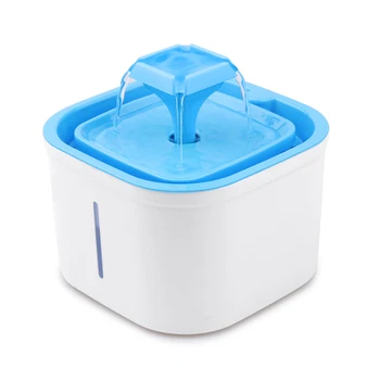 

Automatic Dog Water Fountain Square Nozzle UV Sterilize Power-off Protection Drink Dispenser with Level Window Cat Water Bowl