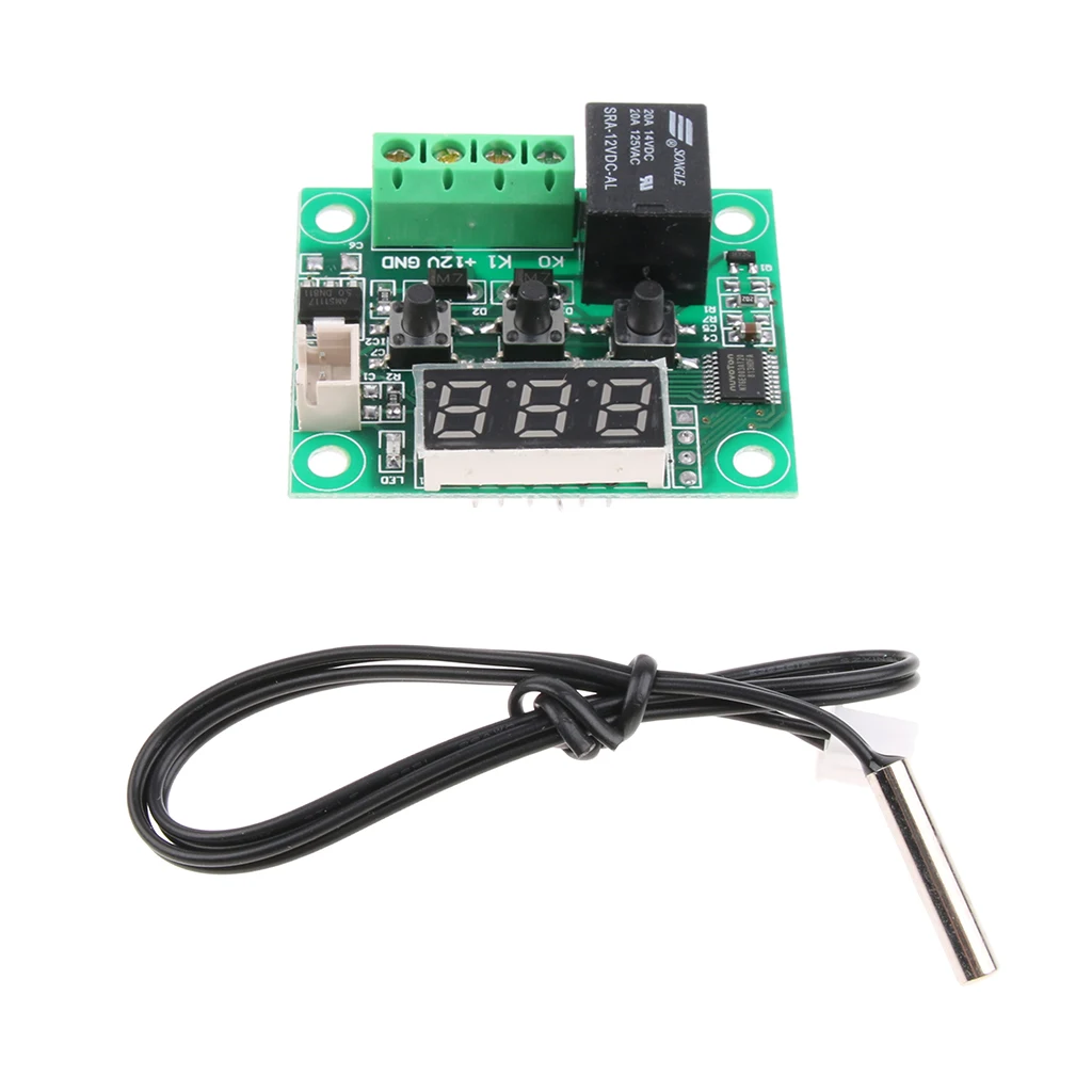 Mini DC 12V Digital LED Thermostat Temperature Control Switch Board XH-W1209 Car Cooling System Replacement Parts