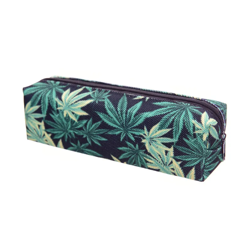 Weed black 3D printing Cosmetic bags makeup bag Fashion neceser pencil case pochette maquillage trousse maquillage femme