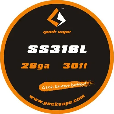 30 футов GeekVape SS316L 24GA 26GA 28GA катушка провода DIY нагревательный провод для электронной сигареты RDA RBA Атомайзер