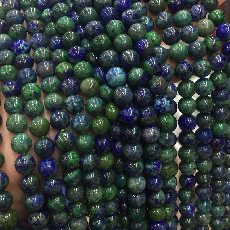 

Genuine Lapis Lazuli Phoenix Stone Lapis Chrysocolla Original Energy Stone Healing Power A Grade Smooth for Luxury Bracelet DIY