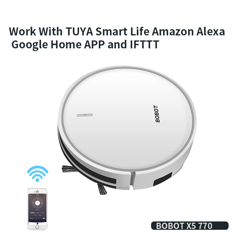 Мощный всасывающий умный робот пылесос работает с Tuya Smart Life App 3 в 1 для дома сухой