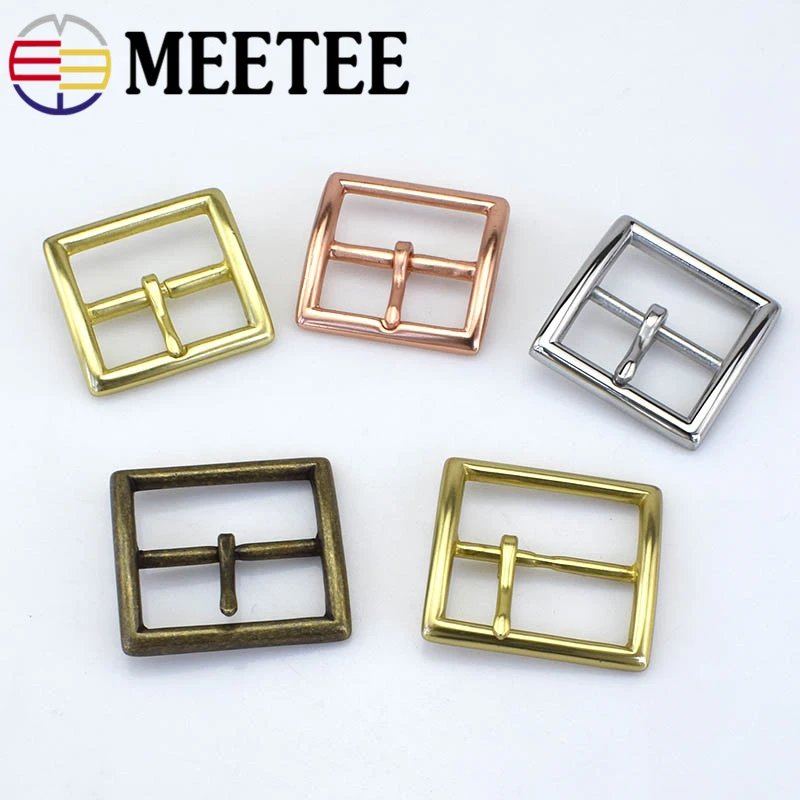 

1pcs Meetee 4.5cm 4.0cm Pure copper stainless steel belt buckle metal solild copper belt buckles head needle pants accessories