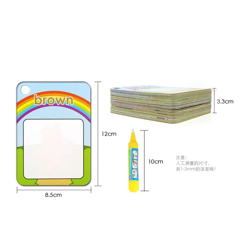 3 типа многоразовые карты для обучения рисованию водой и 1 волшебная ручка распознавание доски для рисования Развивающие игрушки для детей обучение английскому