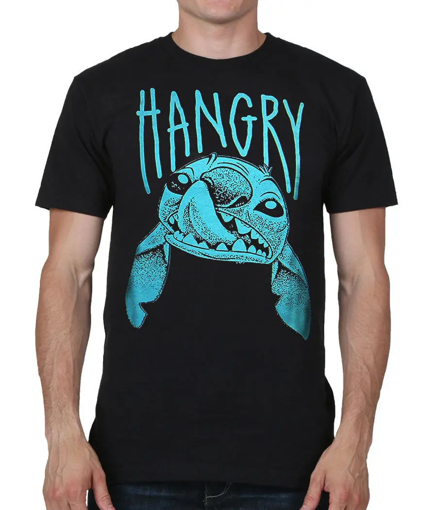 

Lilo and Stitch Hangry T-Shirt Cartoon t shirt men Unisex New Fashion tshirt free shipping top ajax 2018 funny t shirts