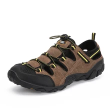 Уличные Сандалии Летняя обувь Мужские дышащие пляжные тапочки Мужская река море обувь противоскользящие кроссовки для кемпинга Tenis Masculino