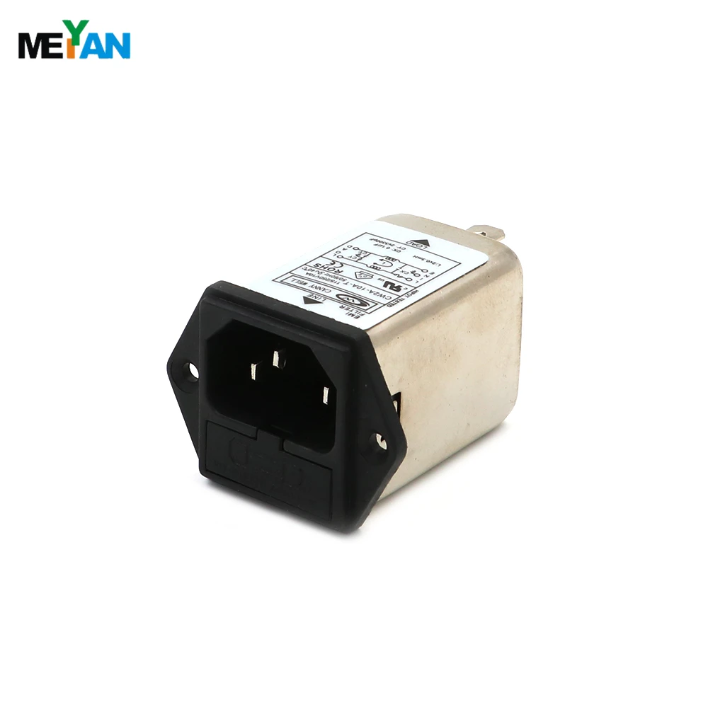 

CW2A-10A-T EMI Power filter Single phase socket with Insurance box AC 115V or 230V Filter Purifier