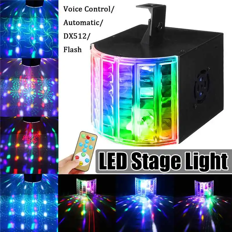 

New LED Laser Light Auto/Voice Control/DMX512/Flash 4 Modes DJ Club KTV Disco Wedding Party Lighting,with Remote