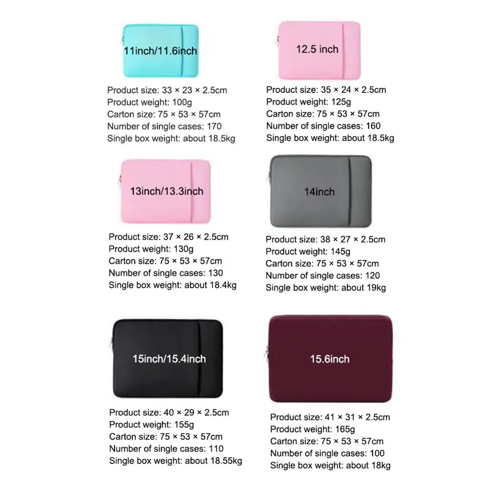 Рукав для ноутбука 11 6 12 5 13 3 14 15 дюймов Чехол мягкая сумка Macbook Air Pro Retina ультрабук