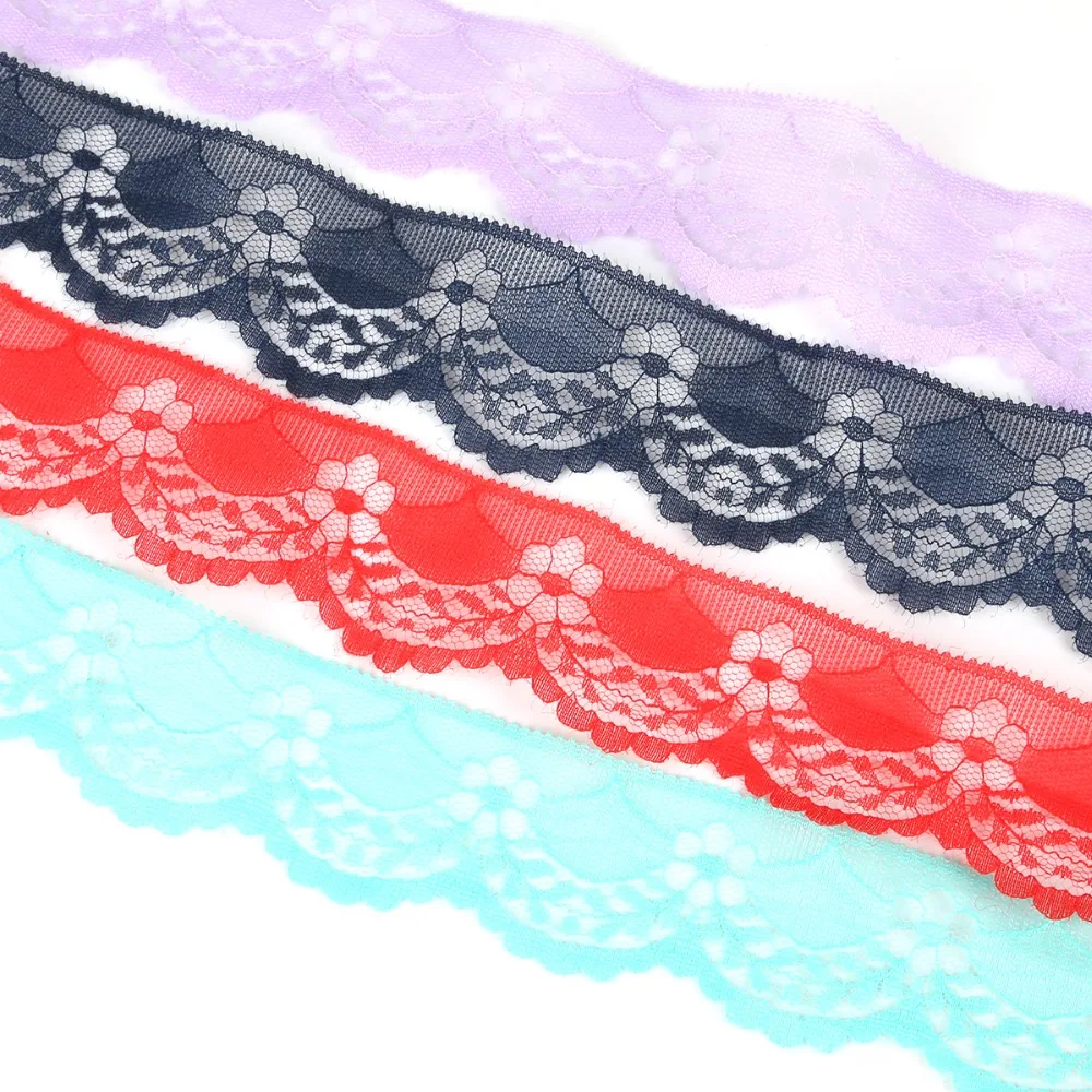 

13 Color 5 yards/lot High Quality Non-elastic Lace Ribbon Decoration Embellishment Handmade Sewing DIY Accessories Width 4cm