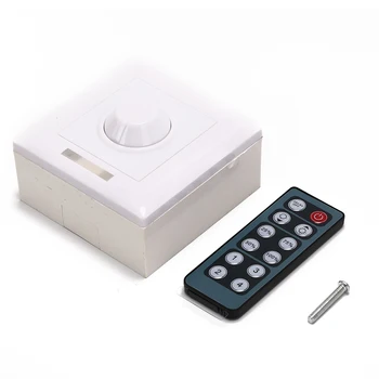 

1pc 110V 120V 220V 240V 300W 8A IR12 Knob PWM Triac LED Dimmer Switch For E27 GU10 Dimmable Spot Lights Downlights