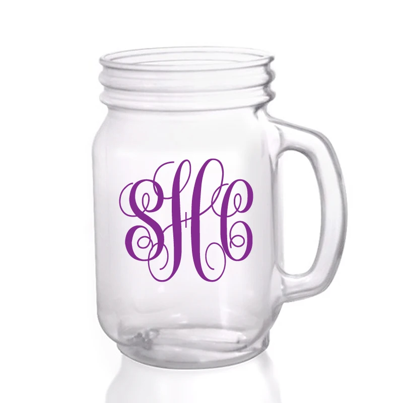 High Capacity Can Hold 450ML Liquid Custom Mason Jar Unique Wedding