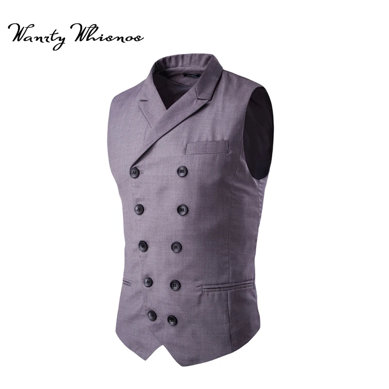 

2018 New Men's Casual Autumn Quality Slim Fit Leisure Cotton Suit Vest Male Gentleman Business Vest Male Black Vest