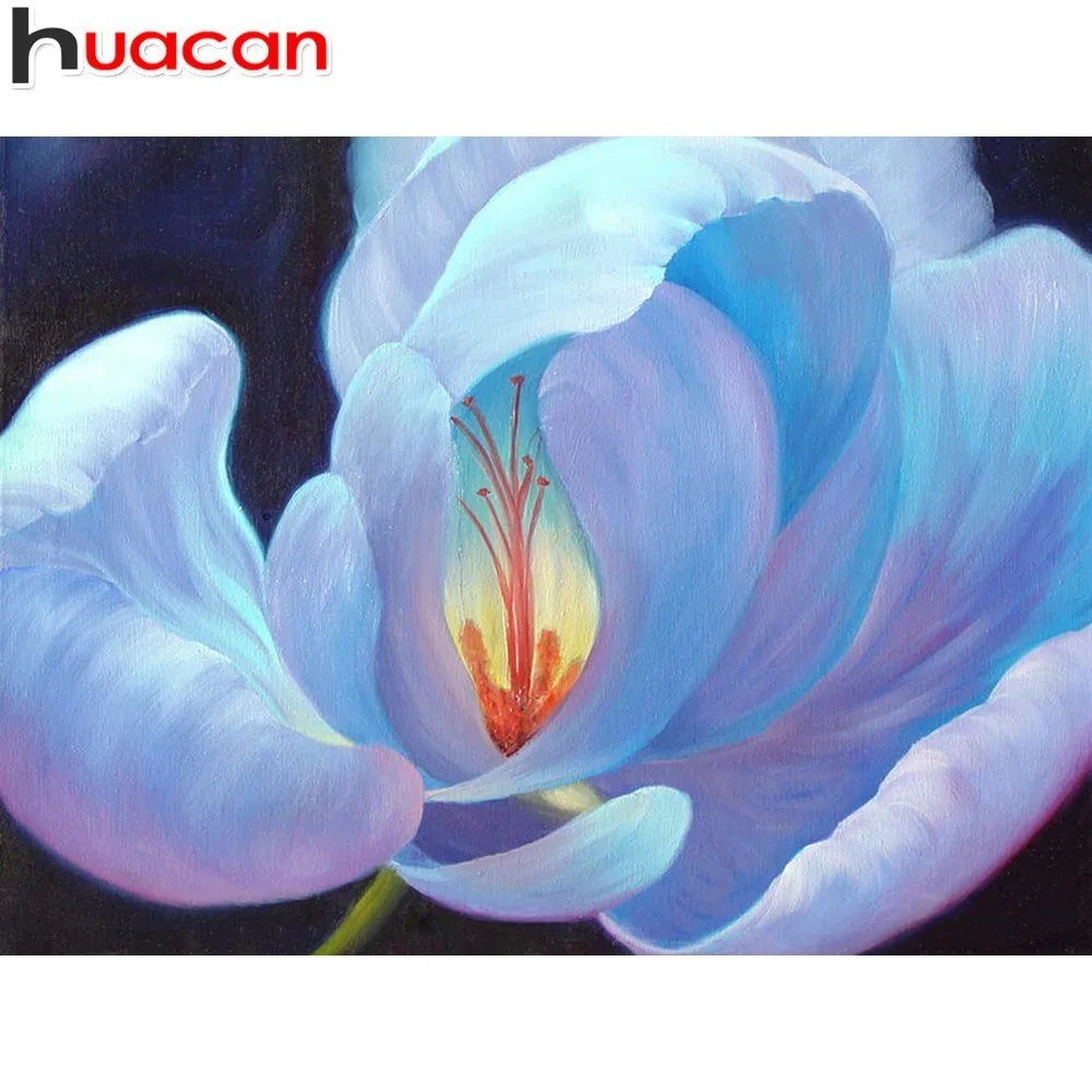 

HUACAN Diamond Painting Full Drill Square Diamond Mosaic Flower Diamond Embroidery Cross Stitch Picture Of Rhinestone Handmade