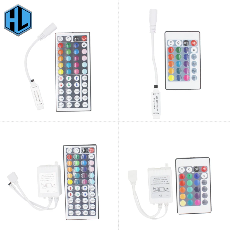 

DC 12V Controller 24Keys/44Keys Mini Connectors Fit for 5M 2835 3528 5050 RGB LED Strip Light