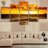 Setting Sun Ocean Seascape Modern Home Wall Decor Canvas Picture Art HD Print Painting On Canvas For Home Decor No Frame HW038