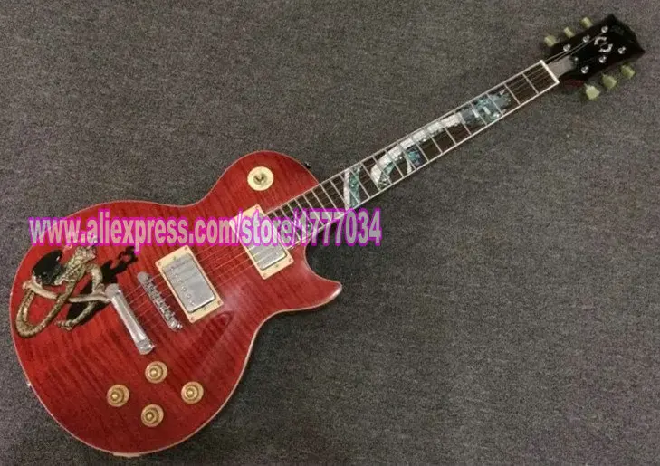 

Free shipping New Arrival Musical Instruments LP Signature Slash Snakepit electric guitar 3D Snake (not decal)