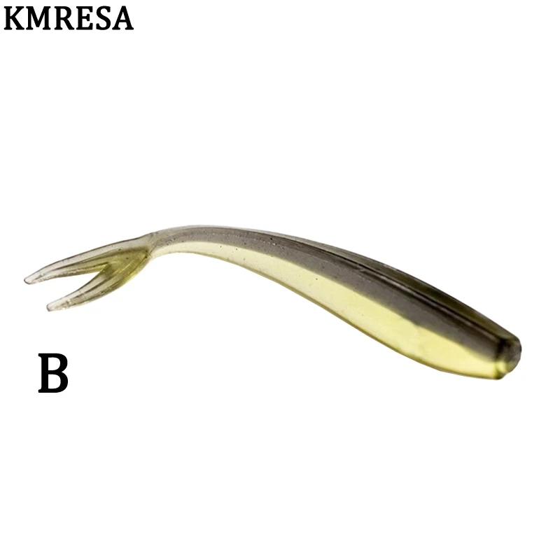 KMRESA, новинка, Мягкая приманка, 12 шт./лот, 7 см, 1,3 г, Мягкая приманка, плавучий джиг, Мягкая наживка для ловли нахлыстом, пластиковая приманка, искусственная приманка - Цвет: B