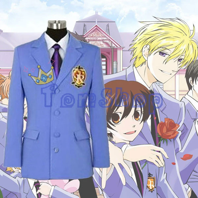 Ouran High School Host Club School Uniform Blue Jacket Costume Unisex  Cosplay Specialty Clothing, Shoes & Accessories