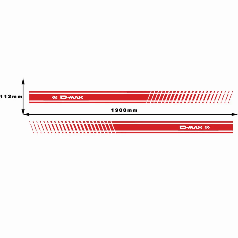2 шт. стильная Автомобильная боковая Наклейка Виниловая наклейка для тела гоночная полосатая наклейка для isuzu DMAX автомобильные аксессуары