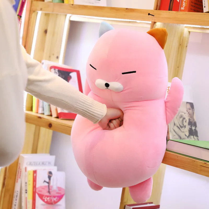 60 см Kawaii мультяшная кошка подушка для сна мягкая плюшевая милая игрушка мягкие