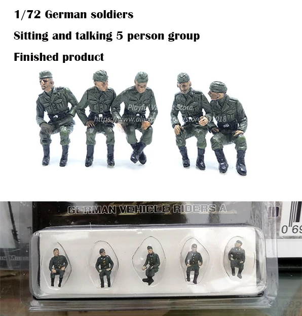 1/72 немецкие солдаты сидя и говорить 5 человек группы готовой продукции поле боя Collocation модель