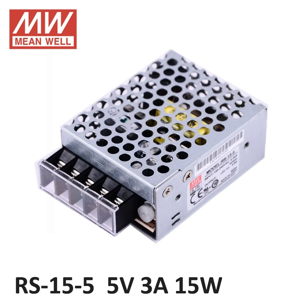 Rs-15-5 Mean Well Power Supply 5v 3a for sale online 