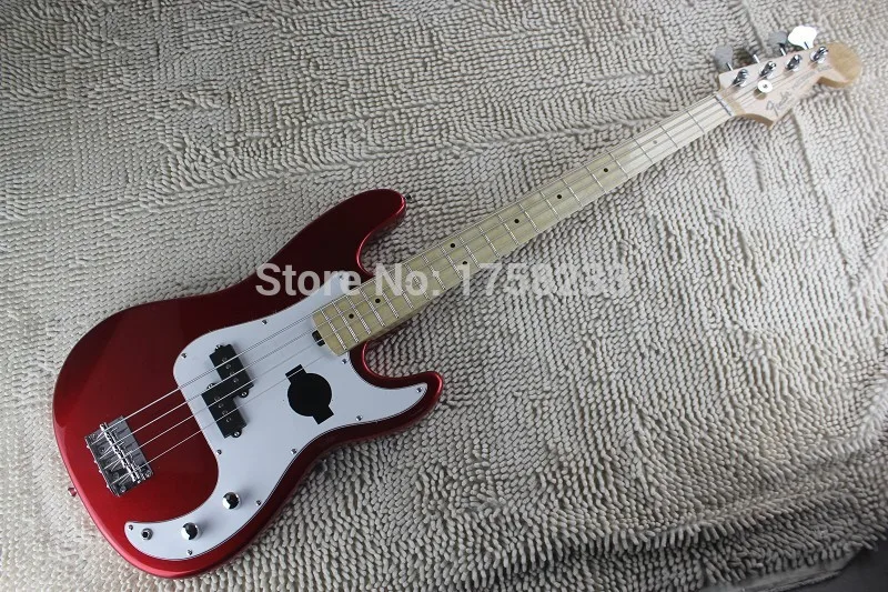 

Free shipping Top Quality 2015 New Custom 4 Strings FD precision bass Metal red BASS Guitar