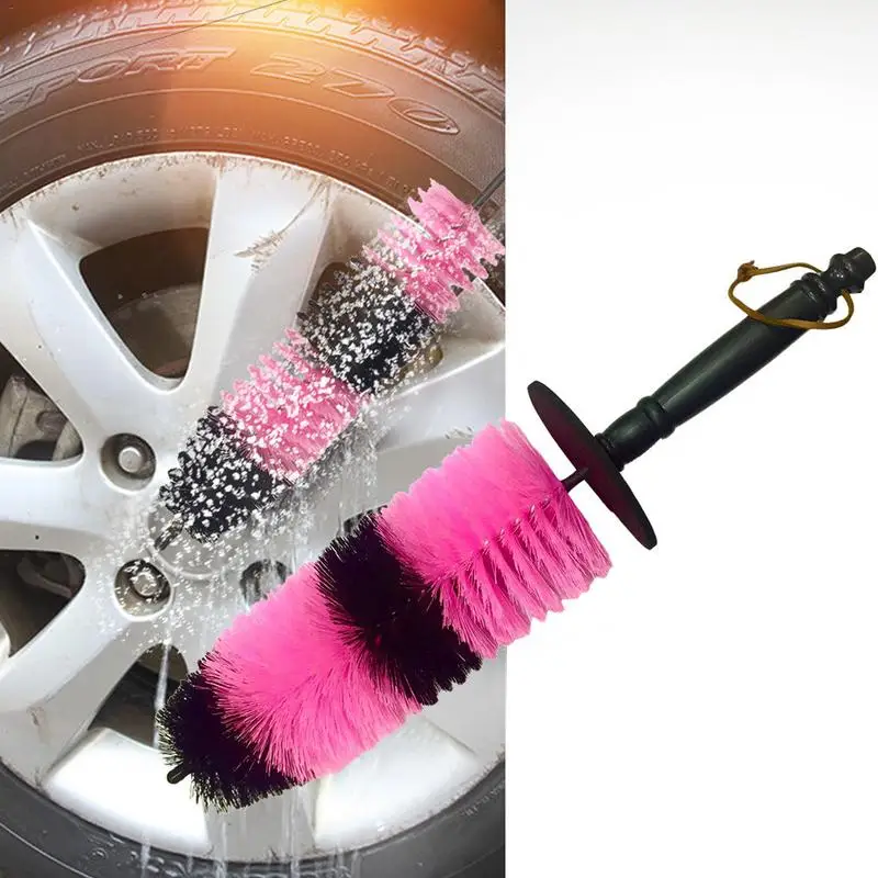 Car styling 1PCS Two Color Longer Rim Wheel Tire Brush Thickened Steel