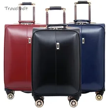 Высокое качество, из искусственной кожи, багаж на колёсиках, Спиннер для мужчин, бизнес чемодан, колеса, 16 дюймов, для переноски, пароль, дорожные сумки, Trelloy