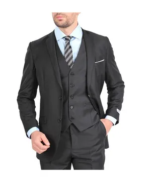

Hot Sale 2017 New Man Business Suit Three Pieces Set Include Vest Professional Formal Groom Wedding Party Suits Custom Made